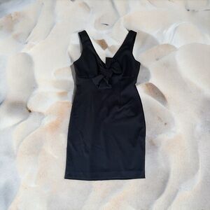 Allen B by Allen Schwartz Women’s Black V Neck Midi Sleeveless Dress SzM